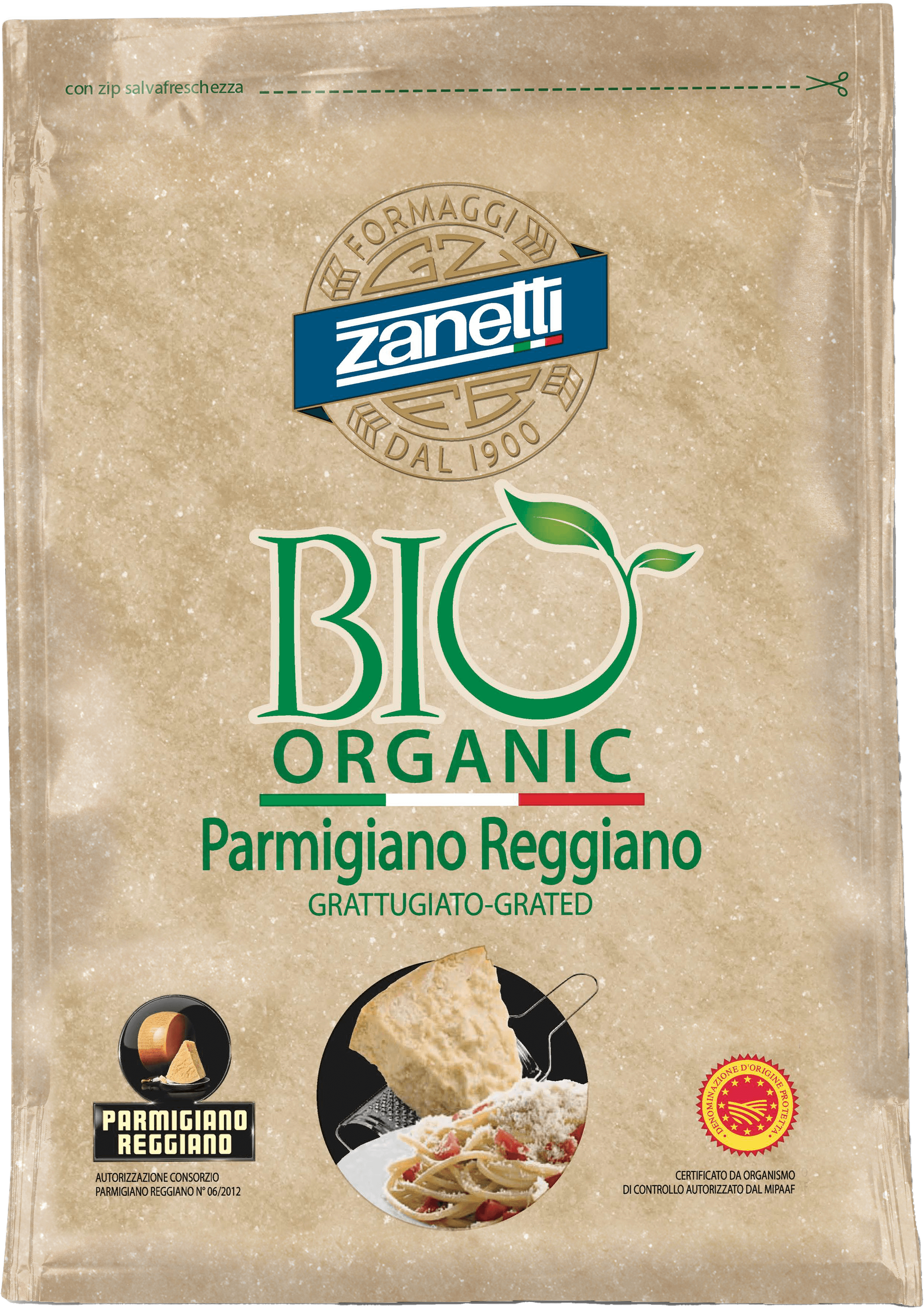 Parmigiano Reggiano "Bio" gerieben, (AIAB), Beutel 100g