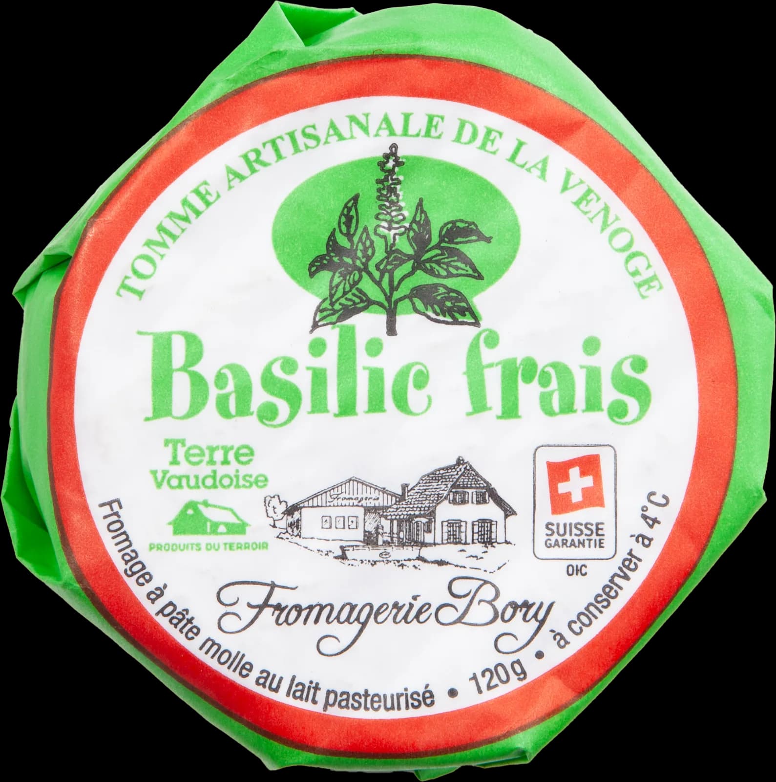 Product image of Tomme gefüllt mit Basilikum