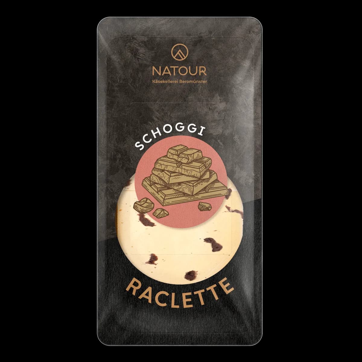 NATOUR Raclette Schokolade Scheiben, Schale 200g